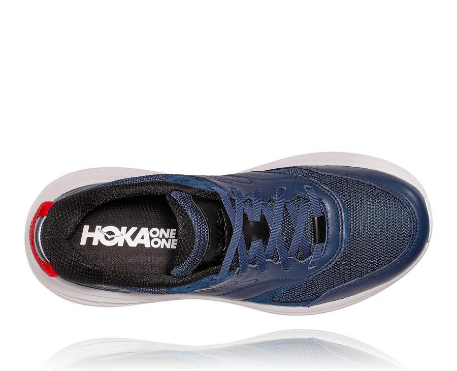 Zapatillas Running Hoka One One Mujer - Bondi L - Azul Marino/Blancas - QVY136059